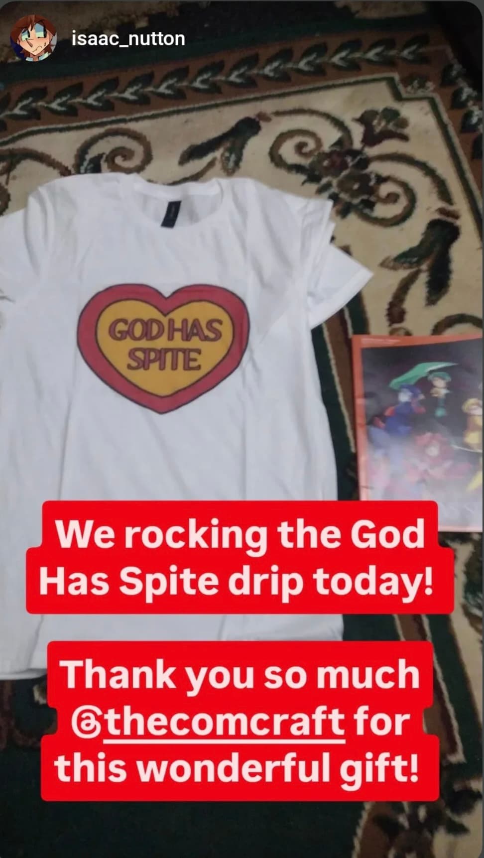 Post from isaac_nutton about Creator of 'God Has Spite'